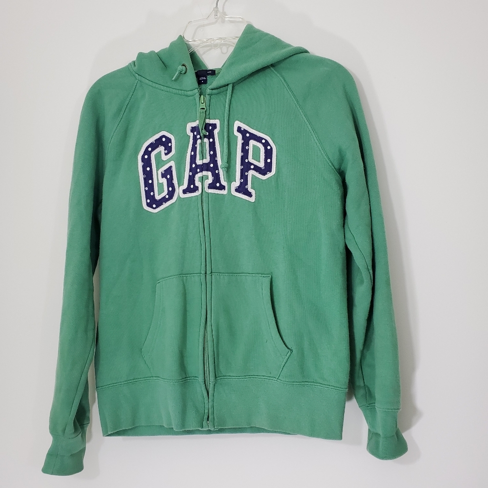 Gap Green Zip Front Jacket with hood, Size small